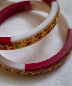 3 Beaded Mangalsutra Necklaces With 2-6 Bangles