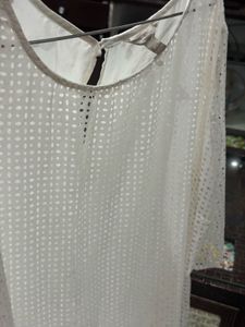 White Eyelet Tank