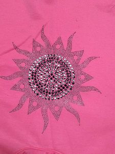 Pink Embellished Hoodie