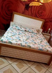 Elastic Fitted Double Bed Bedsheet with 2 Pillow C