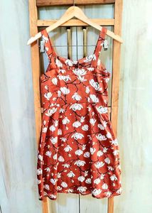Printed Satin Dress Bust Size-26