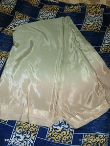 Crape  Champagne Saree