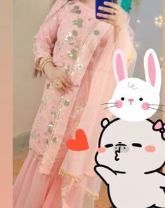 Pink Embroidered Kurta Set