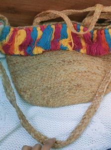 Beautiful Jute sling bag with tassels