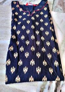 Black Printed Kurta