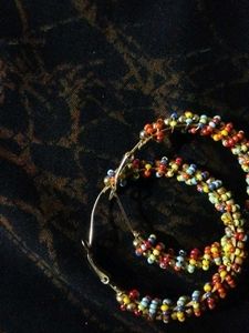Beaded Hoop Earrings