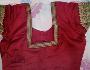 Maroon Readymade Blouse