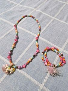 Kids' Colorful Necklace &amp; Bracelet Set