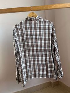 Checked Cotton Blend Shirt