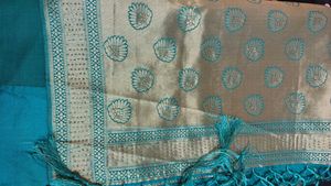 Elegant Teal Banarasi Saree
