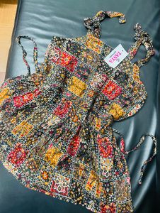 Patchwork Print Short Kurti For Women