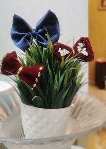 Cute Navy Blue Bow Hair Clip