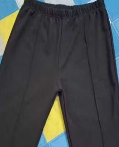 High Waist Elastic Band Black Trousers Women