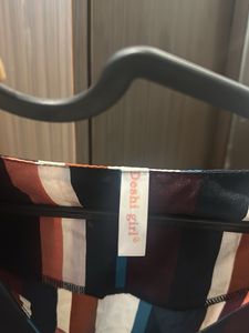 Striped Tie-Neck Top