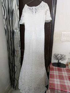 Bridesmaid Elegant White Lace Gown