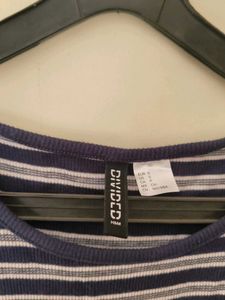 Hnm Blue Side Cut Dress