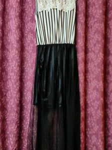 Long Striped Sleeveless Dress