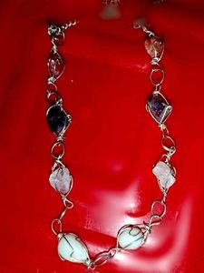 Gemstone Silver Necklace