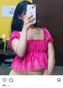Pink Peplum Top