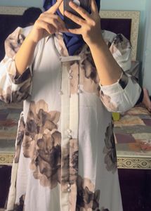 Floral Print Maxi Shirt Dress