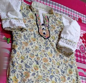 Floral Print Kurta