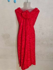 Velvet Shaneel Tomato Red Fabric