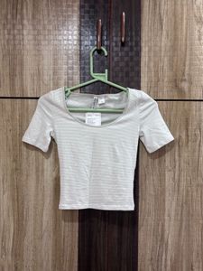Cropped Scoop-Neck T-Shirt
