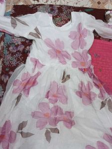 Floral Print White Dress