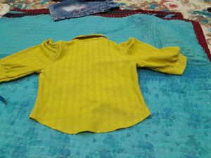 Stylish Mustard Girls Top