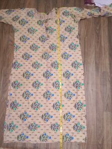 Floral Print Kurti Pant with 3 Blouse Pieces