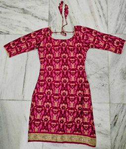 Pink Printed Kurti