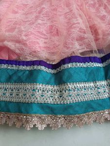 Coral Net Anarkali suit