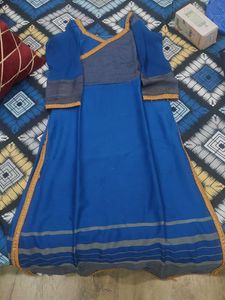 Blue Striped Ethnic Skirt