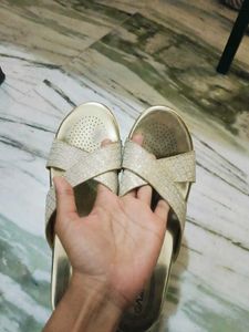 Shinny Golden Party Wear Heels
