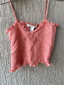 Cute Pink Ruffle Top