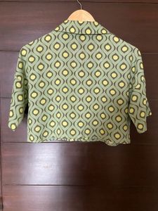 Vero Moda Retro Print Crop Top (xs)