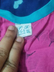 Leaf Print Purple Kurti 🟣💜