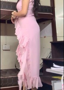 Pink Cutout Dress For Woman