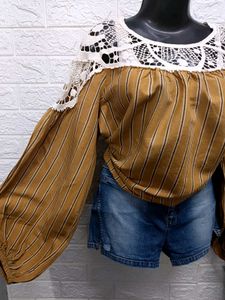 Zara Stripped Lace Top
