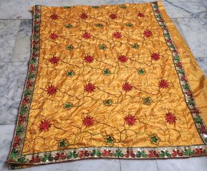 embroidery work saree with ready made blouse