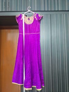 Prince Cut Gown With Banaras Duppata Rawsilk