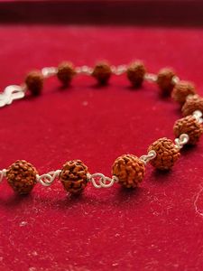 Silver Rudraksh Trendy Rakhi / Bracelet