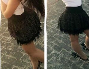 Black Lace Mini Skirt