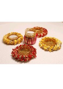 20 Pcs. of Handmade Multicolor Round Gota Rings