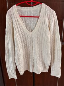 Cream Cable Knit Sweater