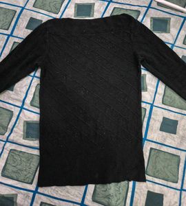 Elegant Black Knit Sweater