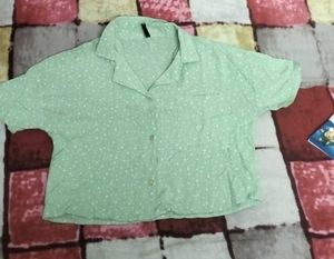 Cute Oversize Crop Shirt