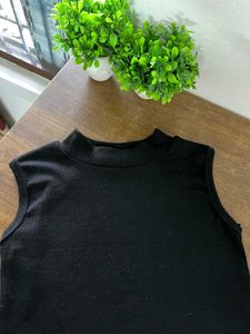 Sleeveless Black Tank Top