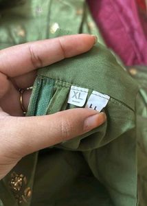 Elegant Yellow and green lehenga set