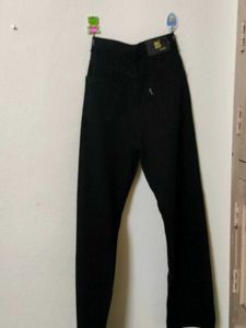 Wide Leg Black Denim Jeans